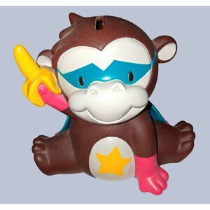 Old Navy Superhero Monkey Bank With Banana Coin Slot Cape